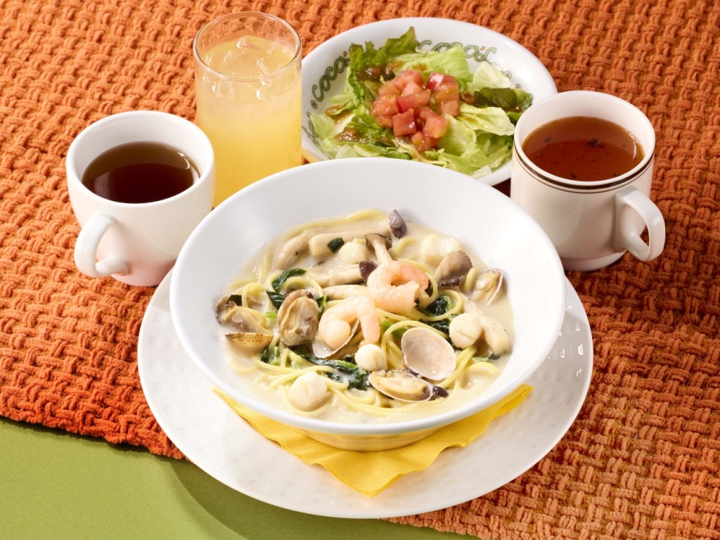 海老とあさりのクリームスープパスタランチ