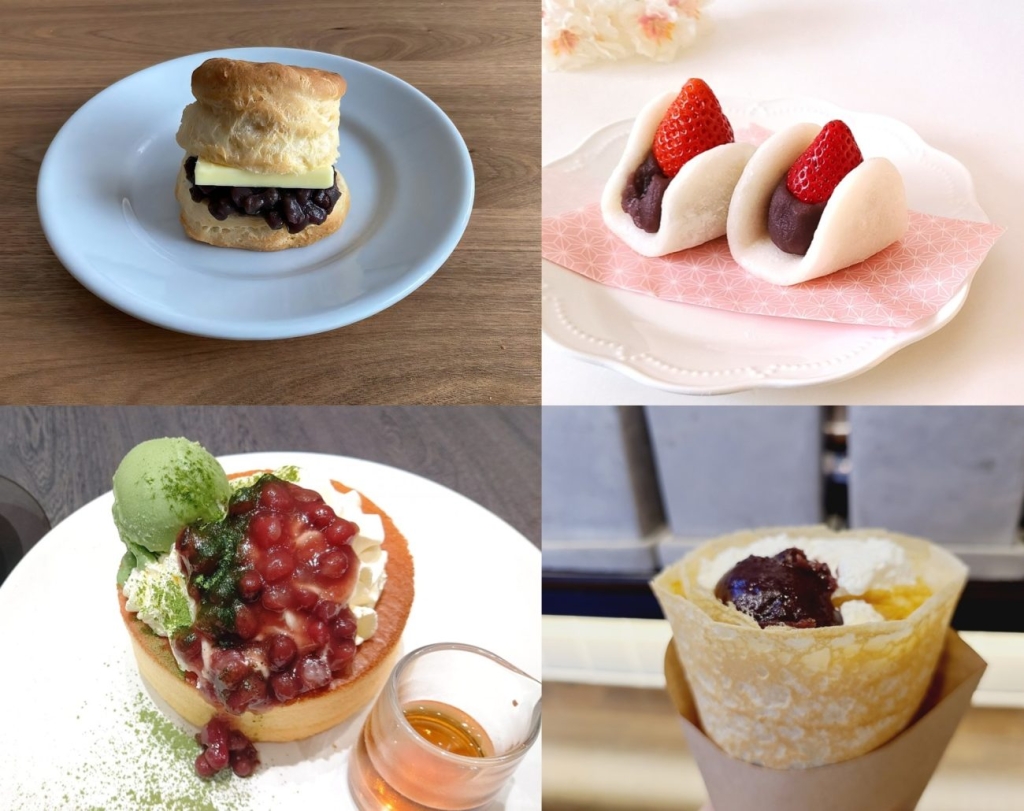 あんこと洋素材を合わせた「ネオ和菓子」の例