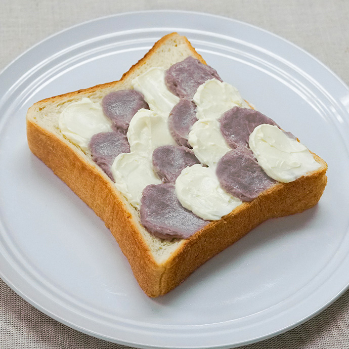 アレンジレシピ「あんバターウェーブトースト」