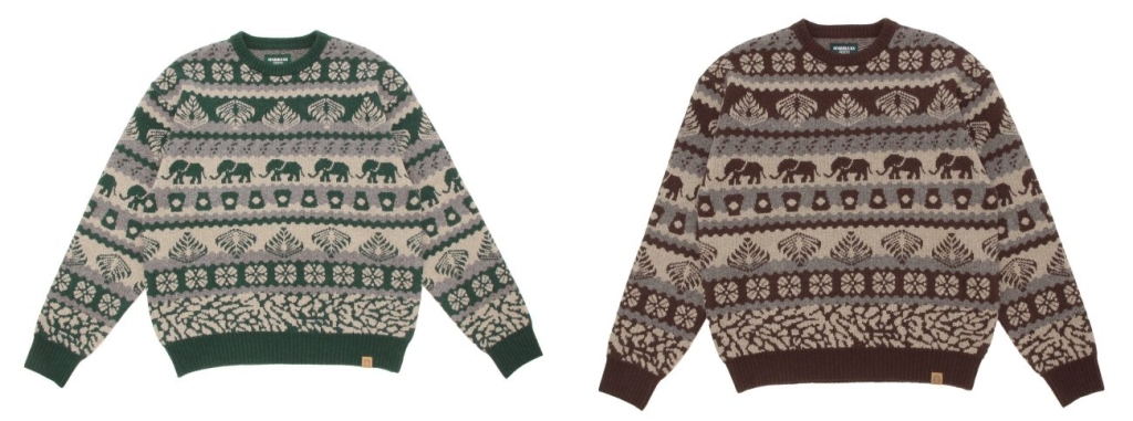 STARBUCKS STAND by BEAMS ジャカードクルーニット