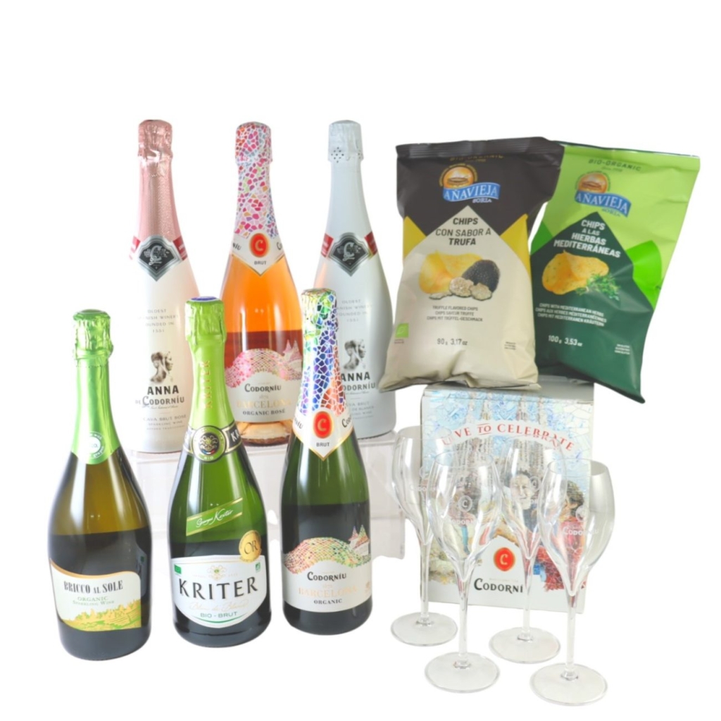 オーガニックスパークリングワインセット(ポテチ・グラス付)