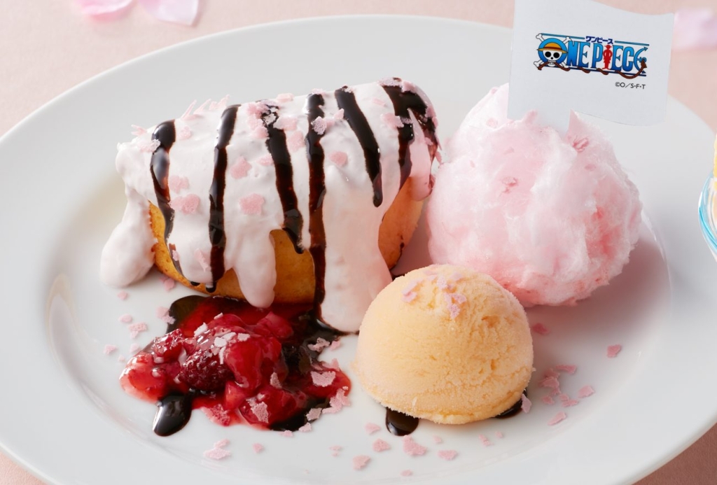 チョッパーの桜舞うホットケーキプレート