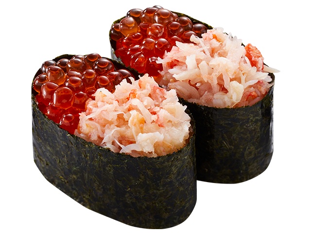 『蟹いくらの合盛り軍艦』二貫290円