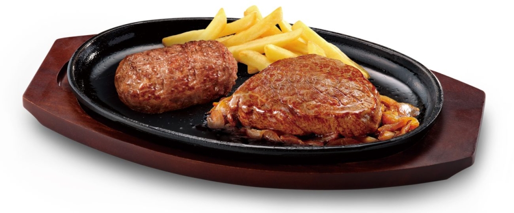 ブロンコおじさんのこだわり炭焼きがんこハンバーグ&炭焼き国産やわらかヒレステーキ