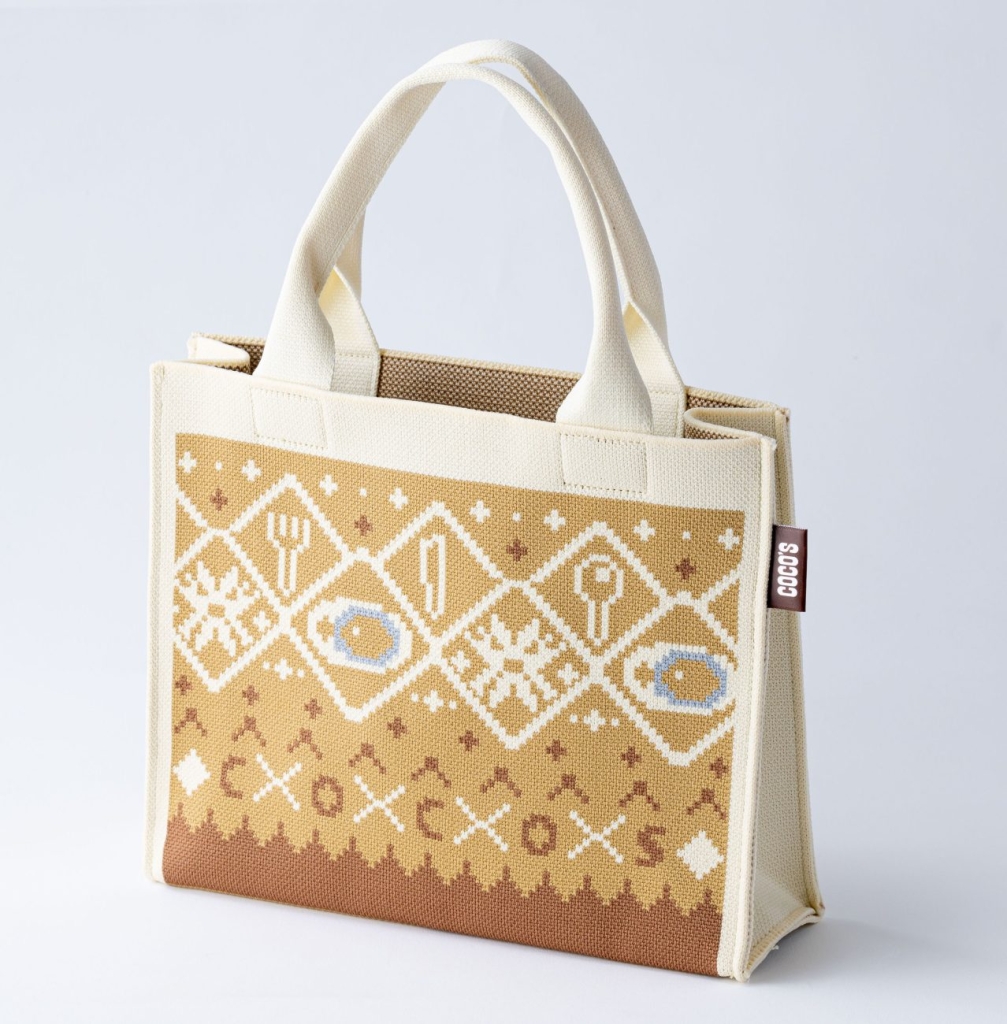 包み焼きハンバーグ柄ニットバッグ