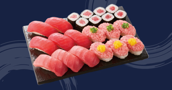 店内切りつけの【南まぐろ中とろ】入り「超とろまぐろ寿し」（1,501円）