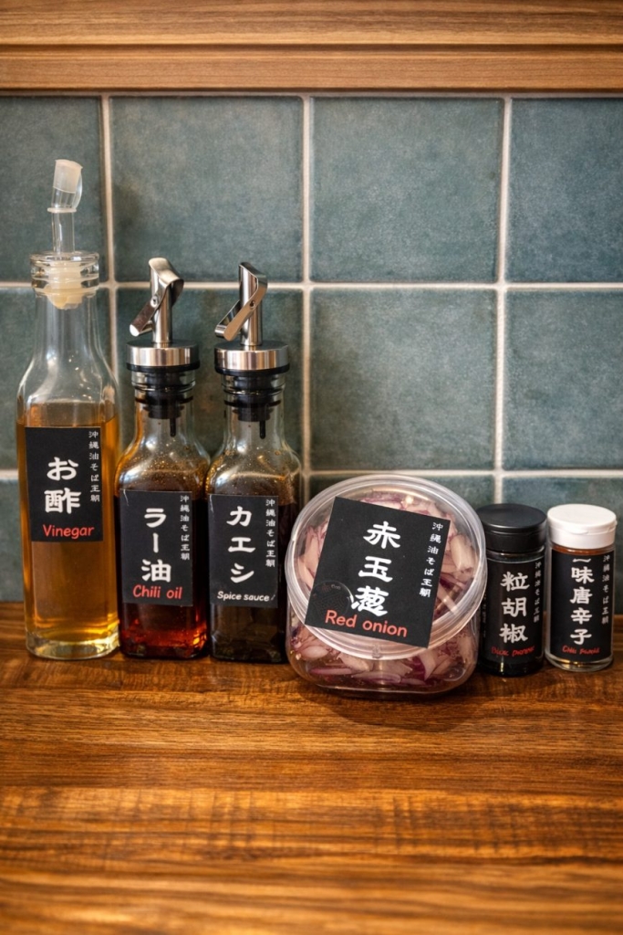 6種類以上の調味料を無料で常備