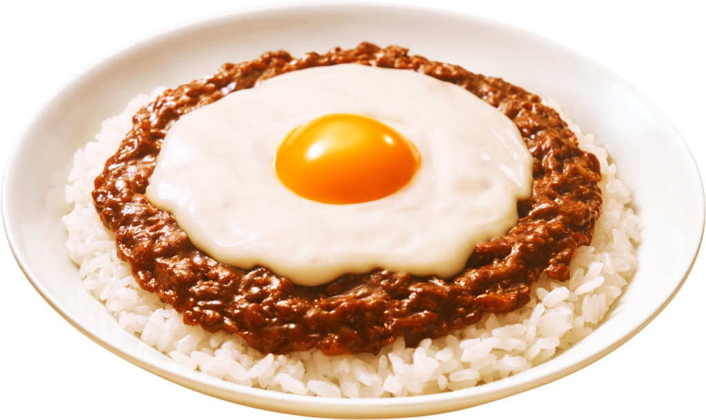 「MOKUBAZA監修 とろ～っと卵黄ソースとチーズソースのキーマカレー」