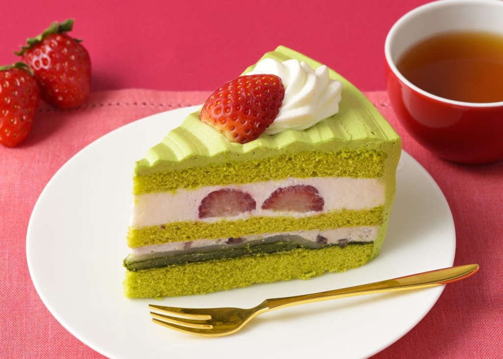 苺の宇治抹茶ショート(求肥入り)