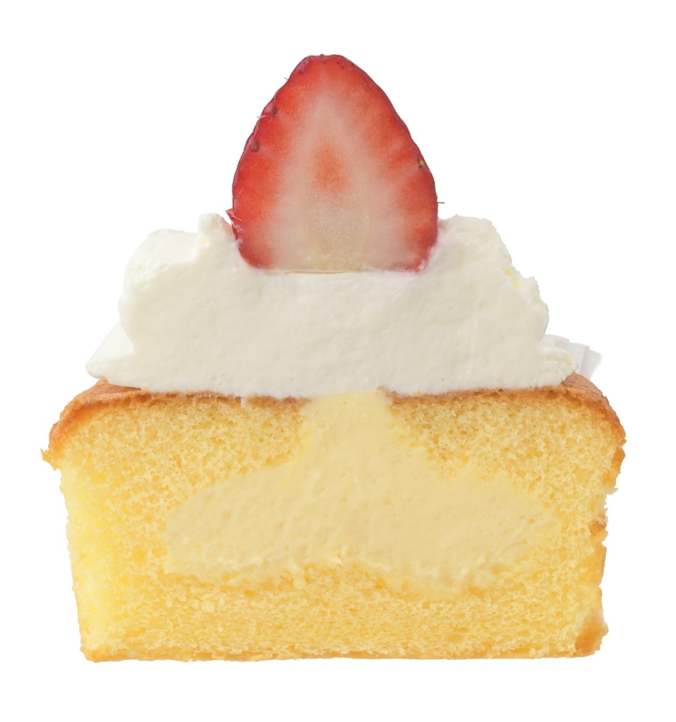 苺のカップショート(カスタード入り) 断面