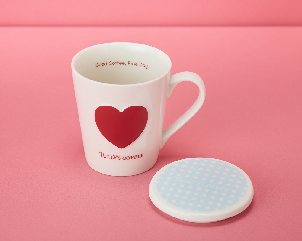 「蓋つきシングルサーブマグ（ハート）」