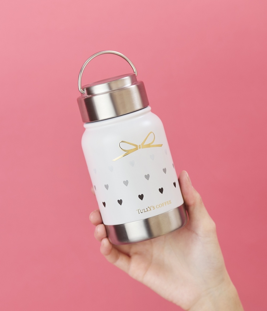 「ハンドル付きステンレスボトル（リボンハート）」