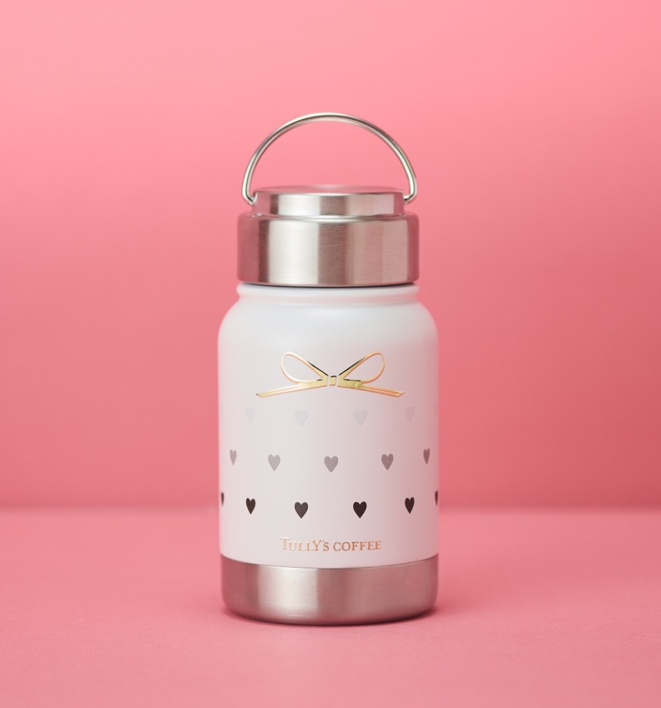 「ハンドル付きステンレスボトル（リボンハート）」
