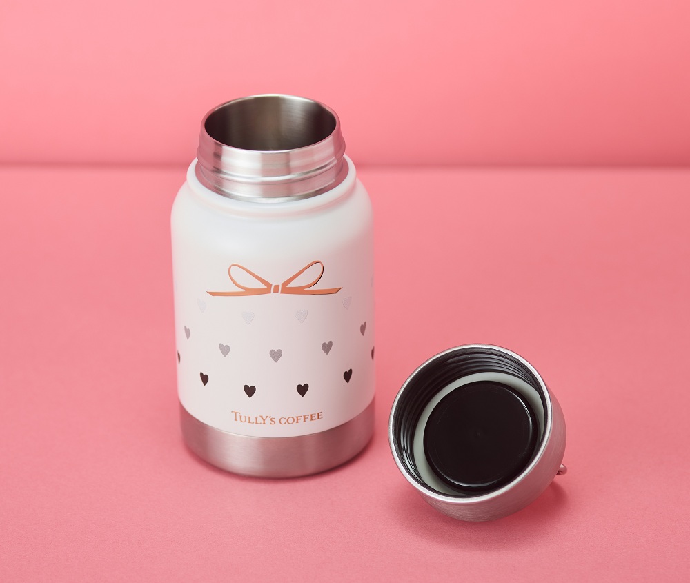 「ハンドル付きステンレスボトル（リボンハート）」