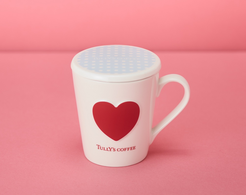 「蓋つきシングルサーブマグ（ハート）」