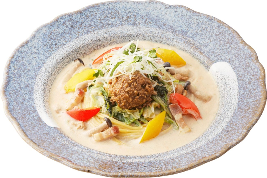 国産鶏そぼろと野菜の豆乳仕立て～鶏ごま担々～