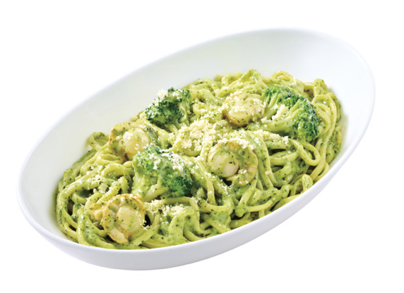 陸奥湾産ホタテのバジルクリーム