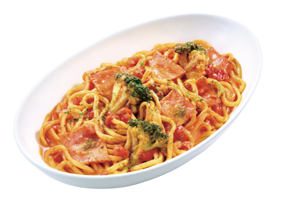 ベーコンのトマトクリーム