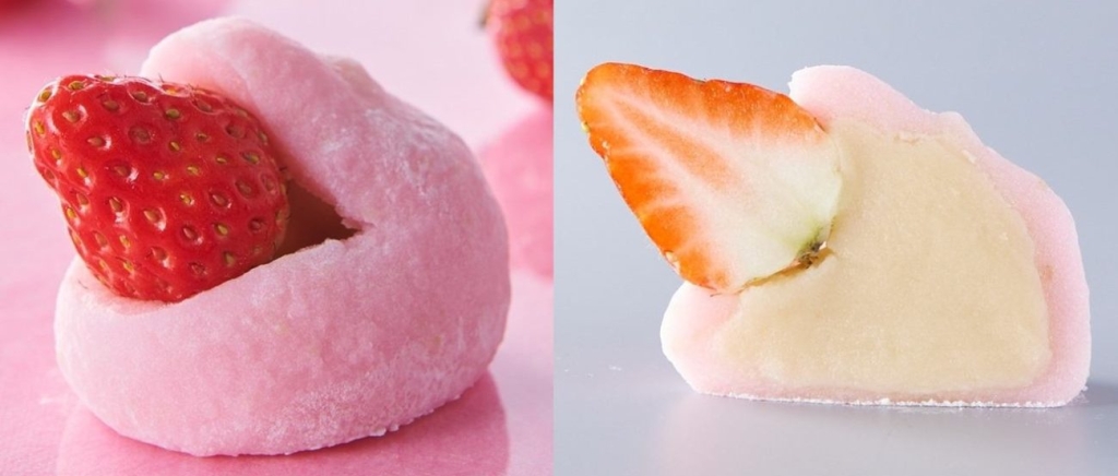 特撰 紅ほっぺ種の大きな苺大福 白餡