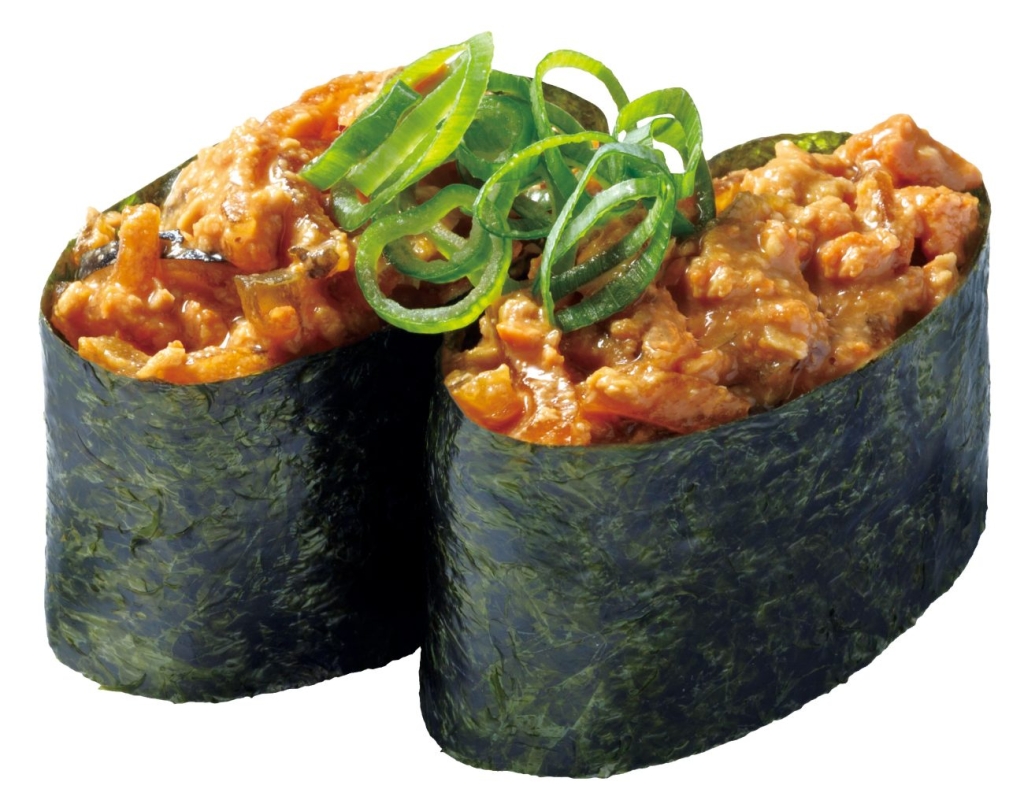 とらふぐ皮のあんきも和え軍艦