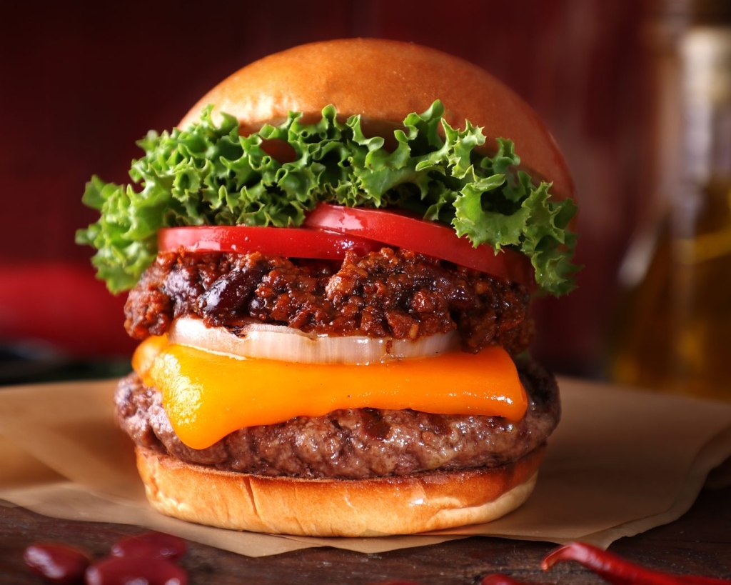 チリ厚切りチェダーチーズバーガー
