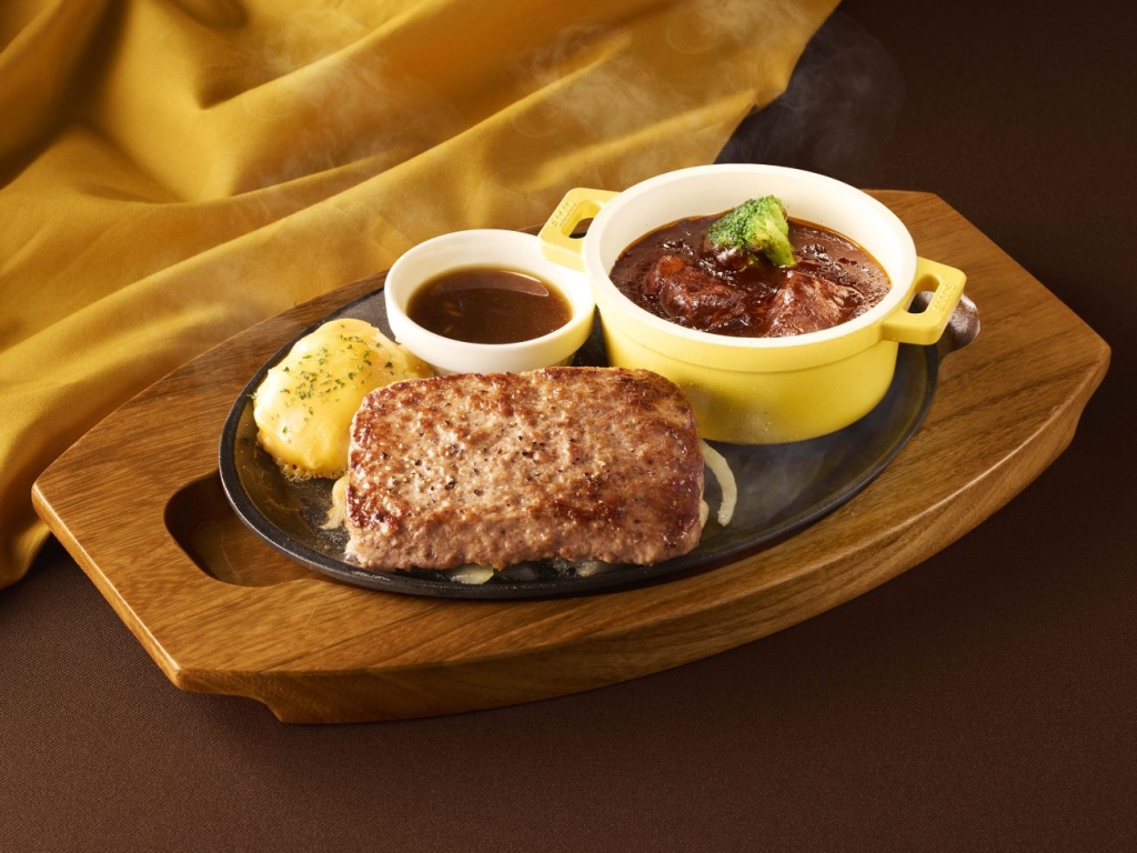 ビーフハンバーグステーキ＆ココスの濃厚ビーフシチュー