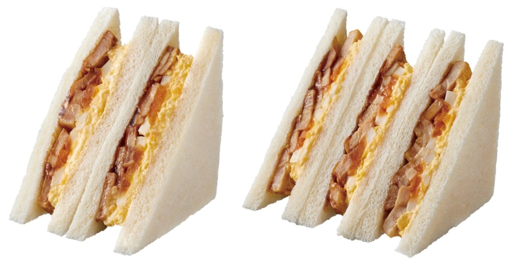 従来品と「盛りすぎ!照焼チキンたまごサンド」