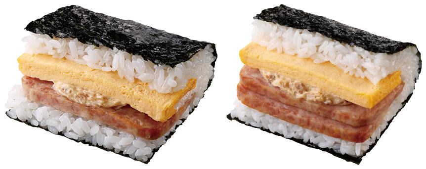 従来品と「盛りすぎ!具!おにぎり ポーク玉子 シーチキンマヨネーズ」