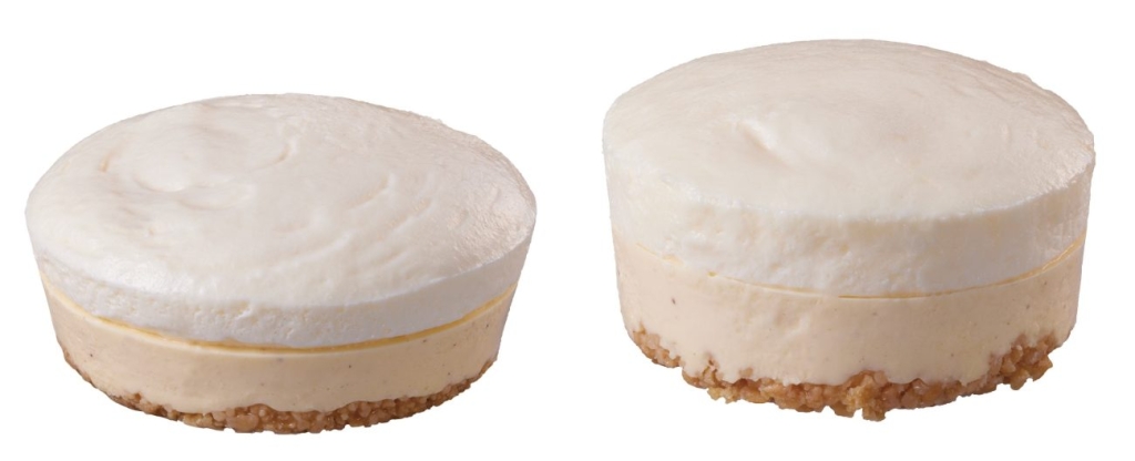 従来品と「盛りすぎ!ふわ濃チーズケーキ」
