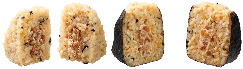 従来品と「盛りすぎ!チャーシューマヨネーズおにぎり」