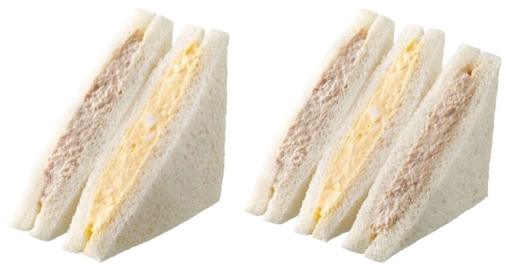 従来品と「盛りすぎ!ツナたまごサンド」