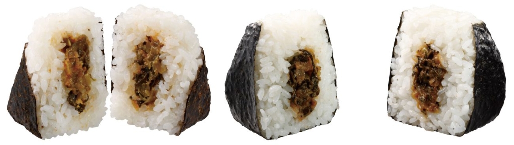 従来品と「盛りすぎ!高菜明太おにぎり」