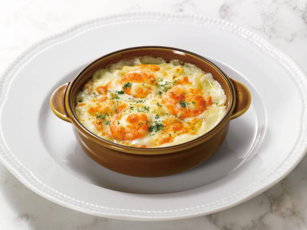 海老とチキンのマカロニグラタン