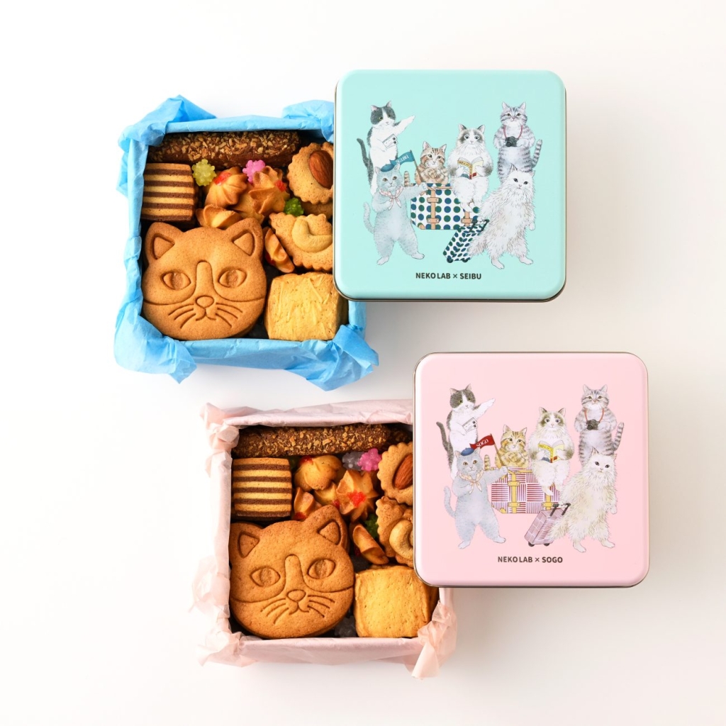 西武・そごう×NEKO LAB オリジナルデザインクッキー缶