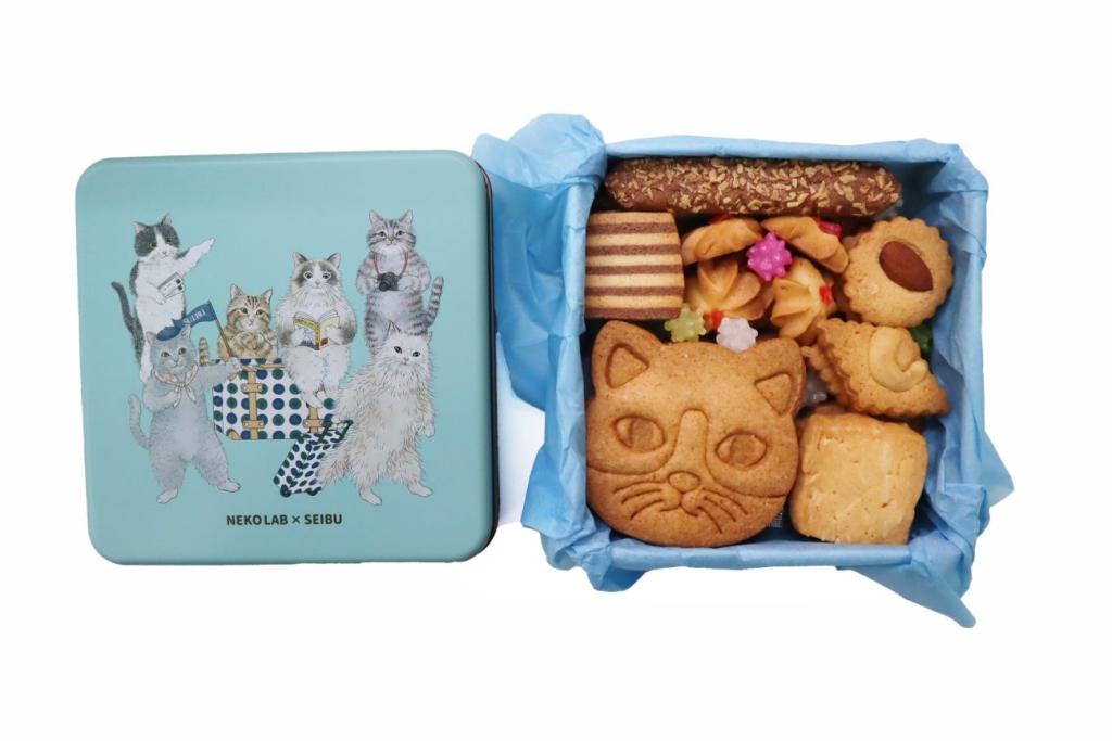 西武×NEKO LAB オリジナルデザインクッキー缶