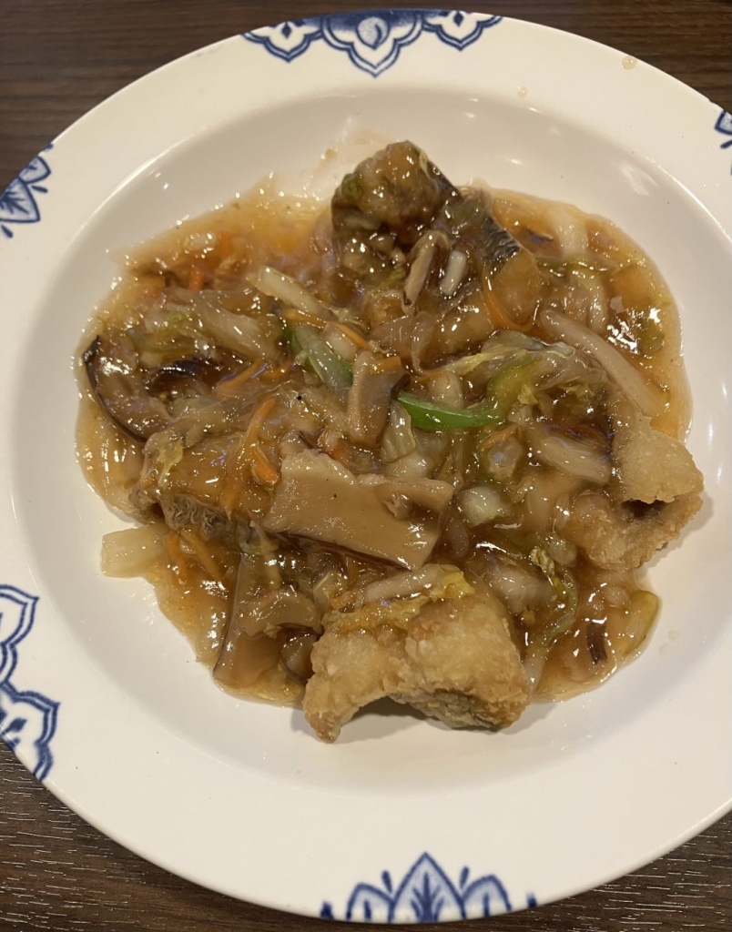 鱈（たら）の唐揚げ 野菜甘酢あんかけ