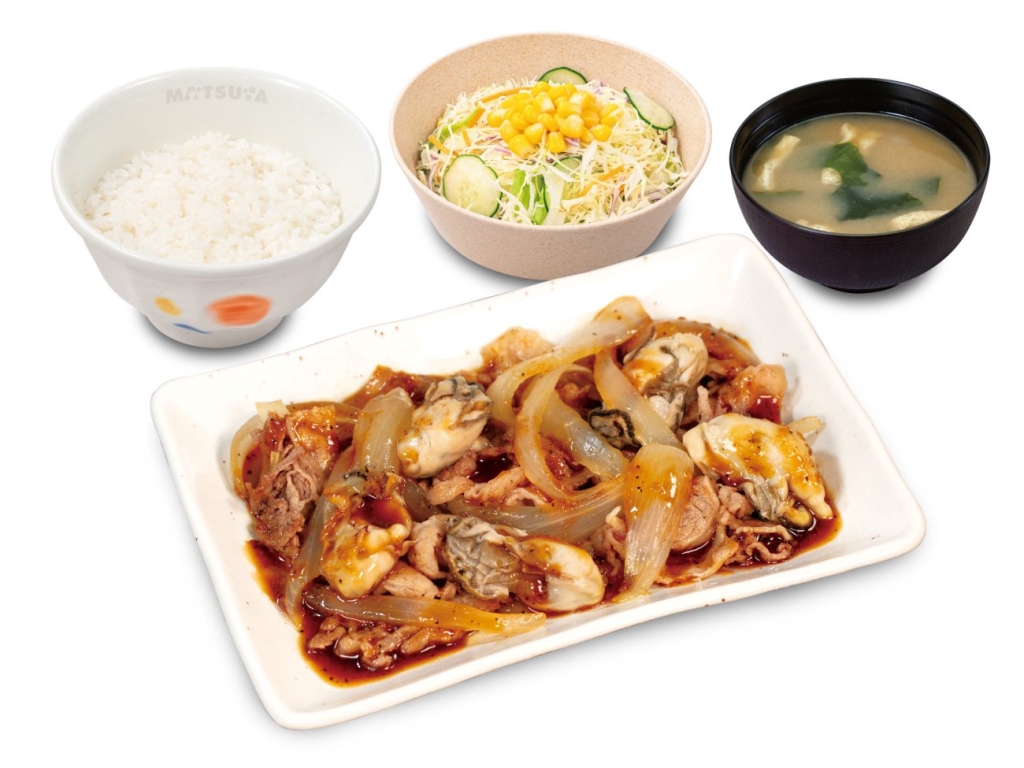 牛肉と牡蠣のオイスターソース炒め定食