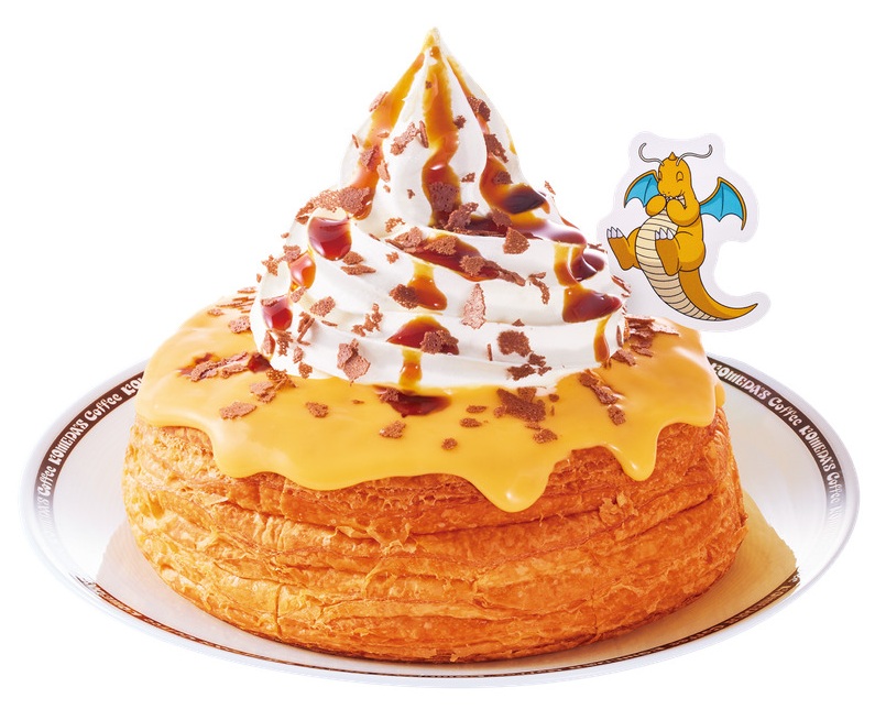 【コメダ珈琲店・おかげ庵】カイリューのシロノワール カスタードプリン