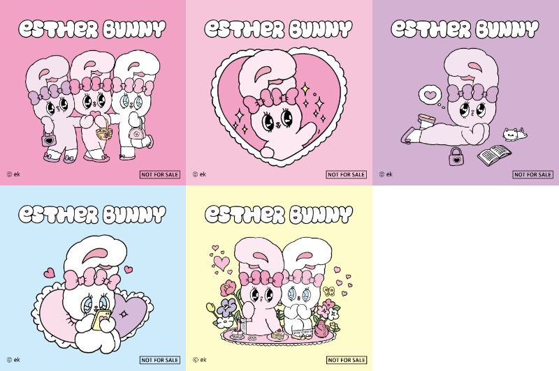 エスターバニー オリジナルシール 全5種