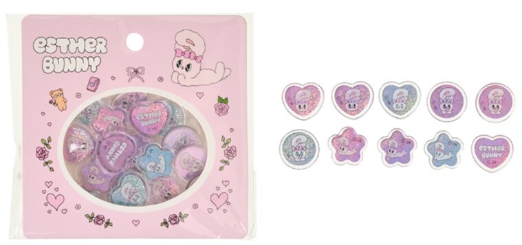 おはじき風シール エスターバニー ピンク