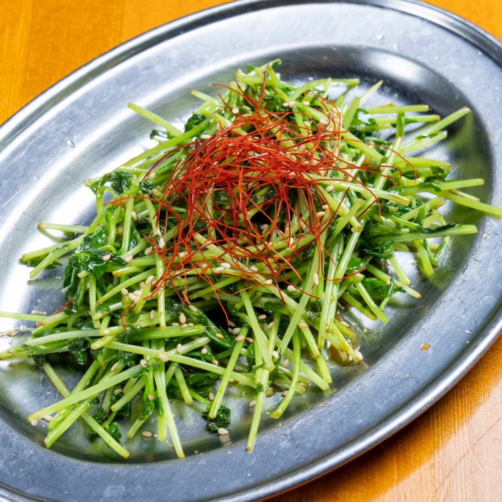 シャキシャキにんにく豆苗炒め