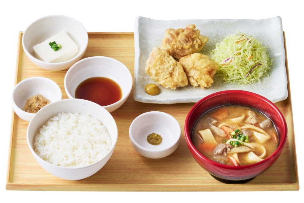 大分とり天とだんご汁の定食　1,190円