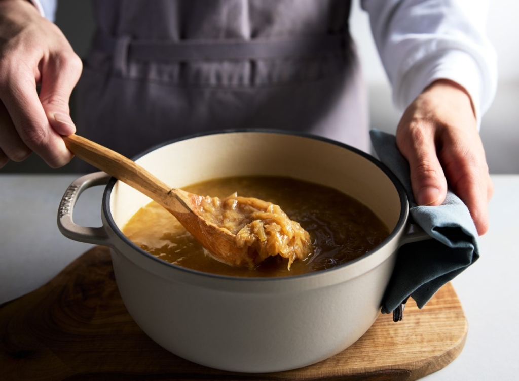 バーミキュラで無水調理したスープ