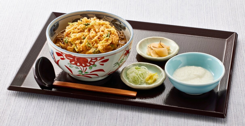 桜海老のかき揚げそば お得なとろろ付