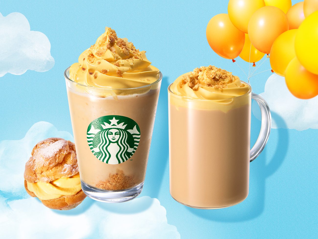 「シュークリーム フラペチーノ」「シュークリーム ラテ」
