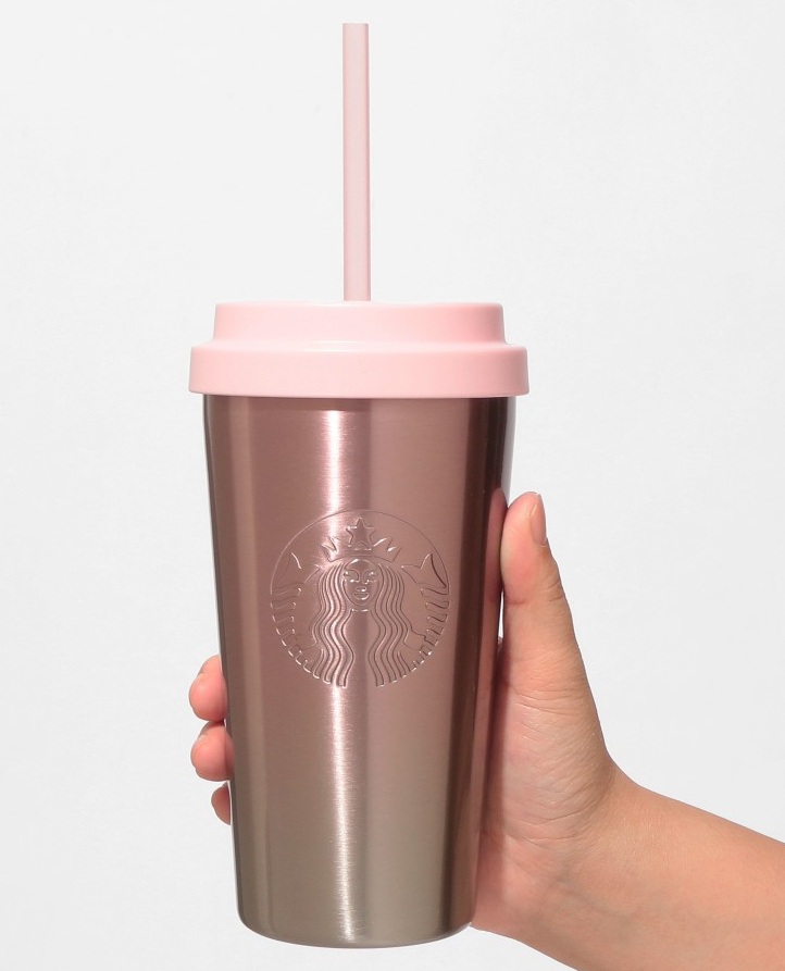 替えリッド付きステンレスタンブラーピンクグラデーション473ml