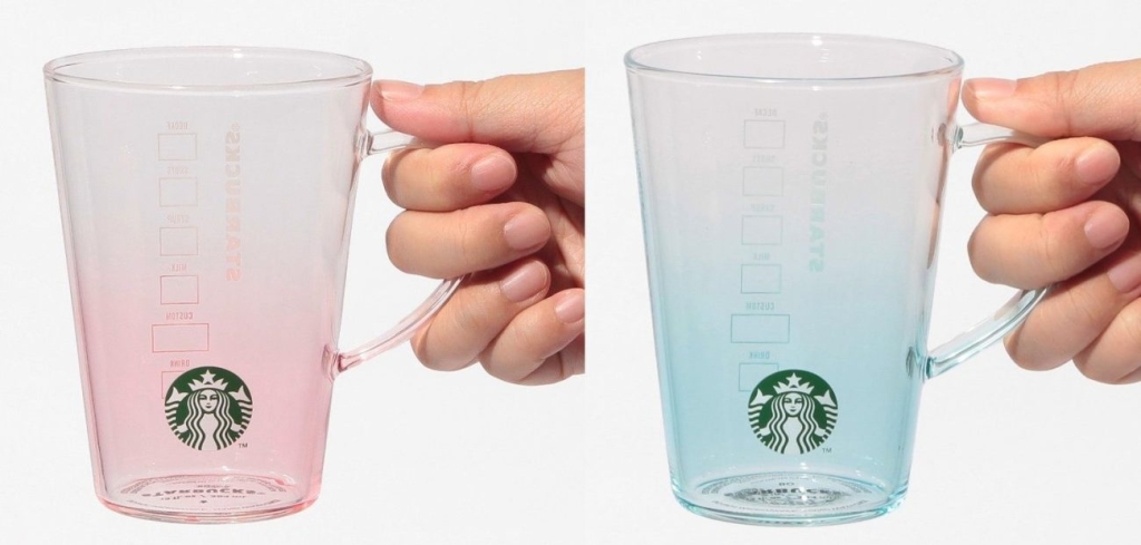 耐熱グラスマググラデーション384ml(ピンク/ブルー)