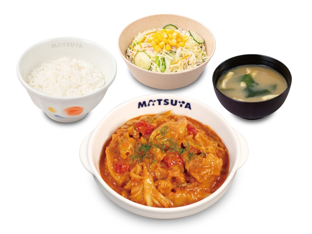 煮込みキャベツのトマトハンバーグ定食