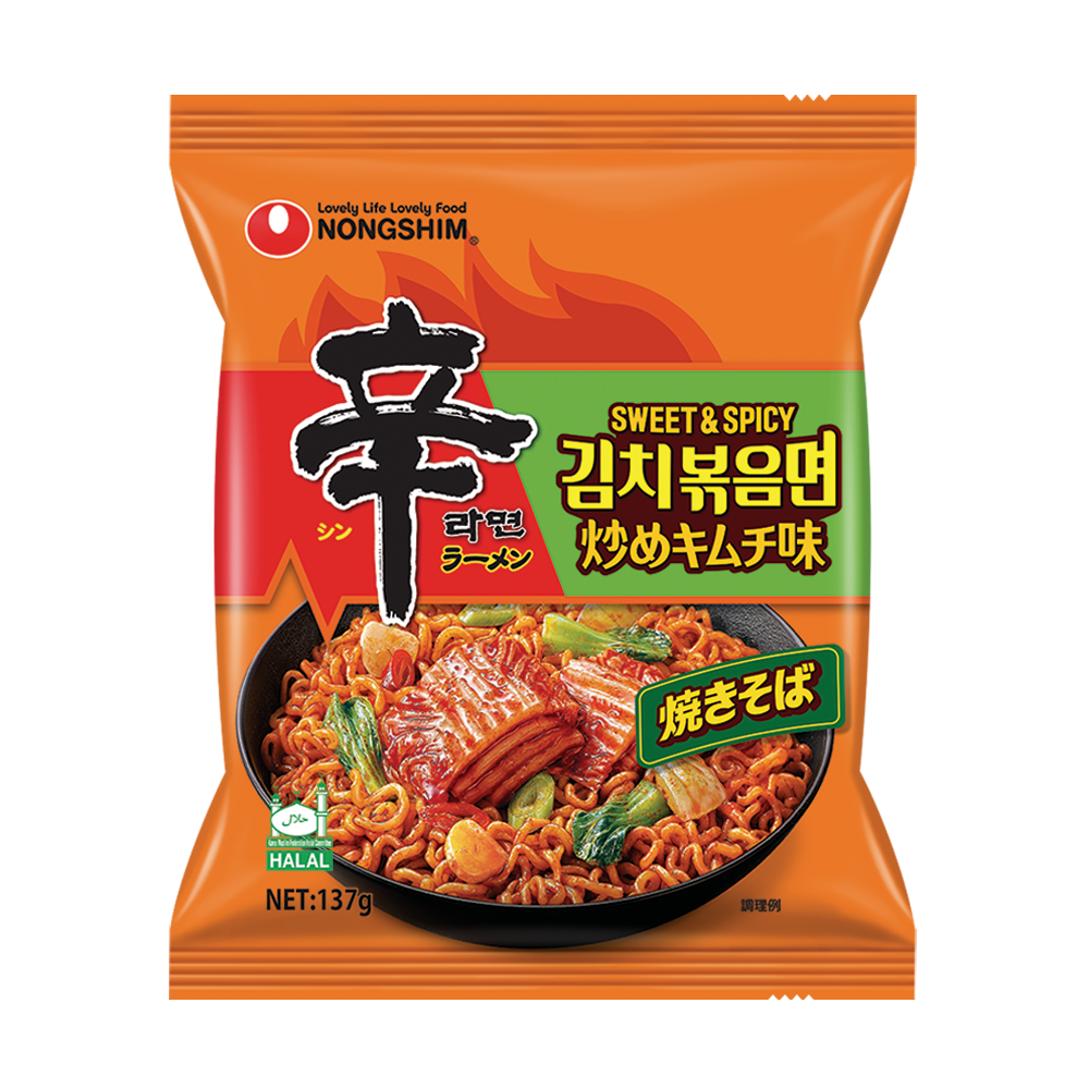 辛ラーメン焼きそば 炒めキムチ 4食入 袋麺