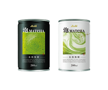 アサヒ飲料「泡 MATCHA」(無糖・ラテ、2026年下期の発売予定)